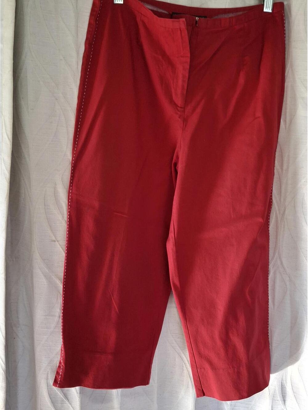 Norton Studio Women's Petite Red Cropped Pants